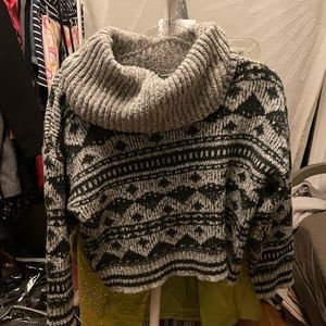 Boho cowl neck sweater